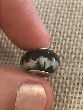 Lot a691 bead charm bracelet 925 sterling silver